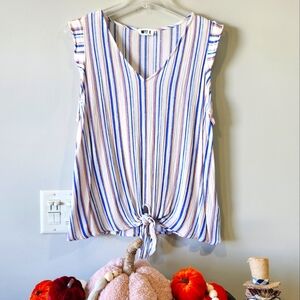 West K flutter sleeve tied front top